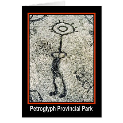 Petroglyph Provincial Park Greeting Cards by VintagePets