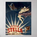Pétrole Stella ~ Vintage Automobile Advertisement Poster