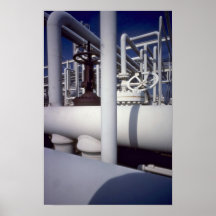 Petroleum refinery pipeline print