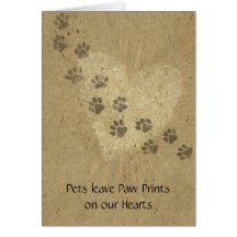 Pets leave Paw Prints on our Hearts Cards