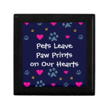 Pets Leave Paw Prints on Our Hearts Jewelry Box