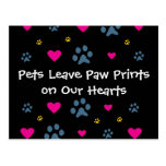 Pets Leave Paw Prints on Our Hearts Postcards