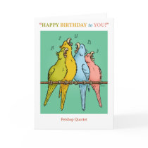 Petshop Quartet Birthday Card