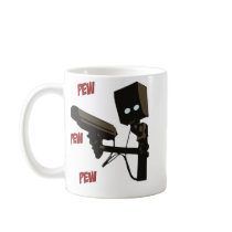 Pew Pew Pew Laser Radar Gun Robot Coffee Mug