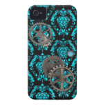 Pewter and Turquoise Steampunk Casemate Case-Mate iPhone 4 Case