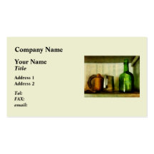 Pewter Mug And Green Bottle Business Card Templates