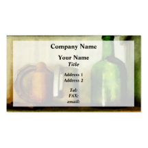 Pewter Mug And Green Bottle Business Card