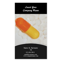Pharmaceutical tablets medical Practitioner's Business Card Template