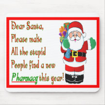 Pharmacist Christmas Cards & Gifts Mousemat