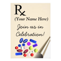 Pharmacist Graduation Invitations Prescription