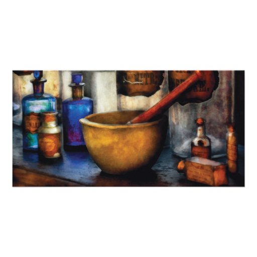 Pharmacist - Mortar and Pestle Photo Card Template