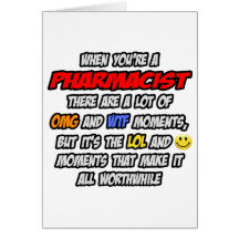 Pharmacist .. OMG WTF LOL Greeting Cards