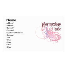 Pharmacology Babe Business Card Template