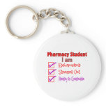 Pharmacy Student "Stressed, Exhausted" Gifts keychains
