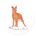 Pharoh Hound Round Sticker