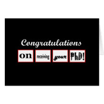 PhD Degree - CUSTOM NAME Congratulations - Cards