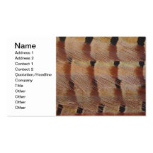 Pheasant Feathers Business Card Template