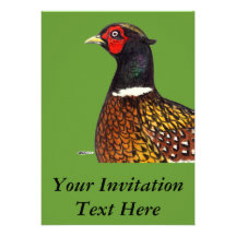 Pheasant:  Ringneck Head Invites