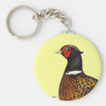 Pheasant:  Ringneck Head Key Chain