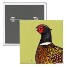 Pheasant:  Ringneck Head Pin