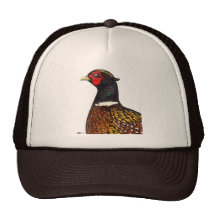 Pheasant:  Ringneck Head Trucker Hats