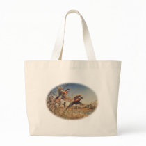 Pheasants Aloft - Great Hunting on the farm Tote Bags