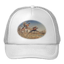 Pheasants Aloft - Great Hunting on the farm Trucker Hats