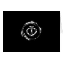 Phi symbol greeting cards