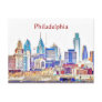 Philadelphia Colour Sketch Postcard