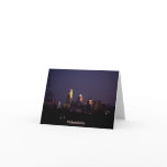Philadelphia skyline by night note/greeting card