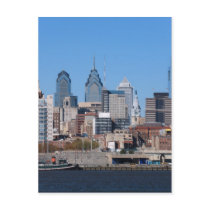 Philadelphia Skyline, Medium View Post Card