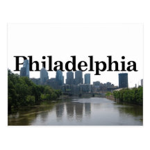 Philadelphia Skyline - with Phil. in the backgrnd Post Card