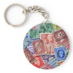 Philately vintage uk stamps keychains