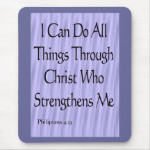 Philipians 4:13 mouse mat