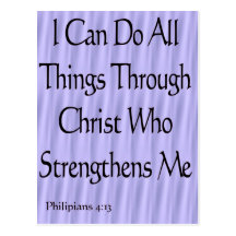 Philipians 4:13 postcard