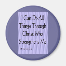 Philipians 4:13 refrigerator magnets