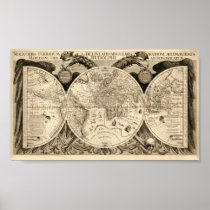 Philipp Eckebrecht 1630 Map of the World Posters