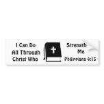 Philippians 4:13 Bumper Sticker bumper stickers