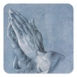 Philippians 4:6 Praying Hands Square Stickers.
