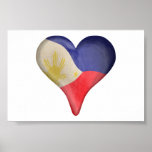 Philippine Flag In A Heart Poster