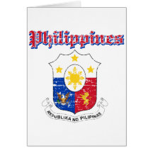 Philippines coat of arms designs greeting cards