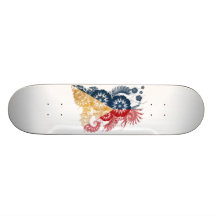 Philippines Flag Custom Skate Board