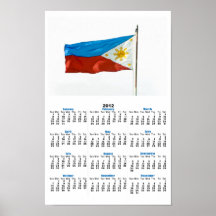 Philippines Flag Poster Calendar