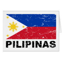 Philippines Flag Vintage Card