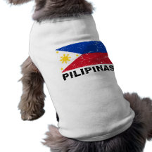 Philippines Flag Vintage Pet Tshirt