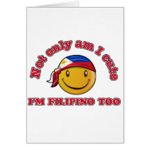 Philippines smiley flag designs greeting card