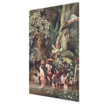 Philippino Women Washing Beneath a Banana Tree, 18 canvas prints
