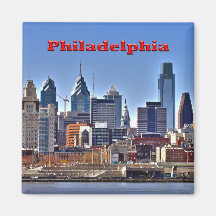 Philly Skyline HDR Magnet