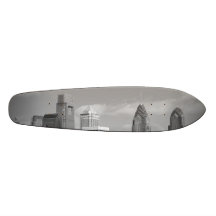 Philly skyscrapers black and white skate decks