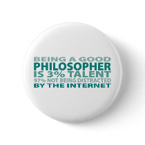 Philosopher 3% Talent Pinback Button